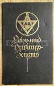 ac212 - c1928 German Vocational qualification cert booklet - a brick layer from Leipzig