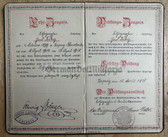ac213 - c1918 German Vocational qualification cert booklet - a lithographer from Leipzig