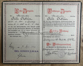 ac218 - c1932 German Vocational qualification cert booklet - a printer from Leipzig
