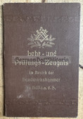 ac219 - c1931 German Vocational qualification cert booklet - a taylor from Freiburg