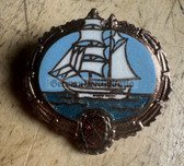 jm038 - GST sailing proficiency badge in bronze miniature - enamel