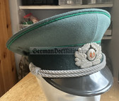 wo125 - original East German Volkspolizei Officer ranks VP VoPo BePo police visor hat - size 56
