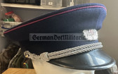 wo158 - voluntary Feuerwehr fire service officer visor hat - Freiwillige Feuerwehr - size 60