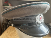 wo141 - NVA Air Defence Luftverteidigung conscript soldier visor hat - size 56