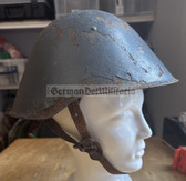 wo362 - c1950s East German M56 Stahlhelm Steel Helmet with three rivets & adjustable liner - shell size II