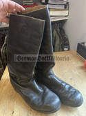 wo368 - c1964 dated pair of NVA & Grenztruppen & Stasi issue career soldiers & officers parade boots with part leather soles - Size NVA 29/EU 43.5/UK 9/US 10