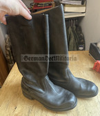 wo371 - c1964 dated pair of NVA & Grenztruppen & Stasi issue career soldiers & officers field boots with part leather soles - Size NVA 26.5/EU 40/UK 6.5/US 7.5