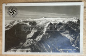 jm076 - c1944 German Alps with rising sun swastika postcard