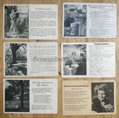 jm090 - lot of six German WW2 song postcard - often used for Feldpost