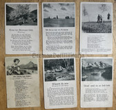 jm092 - lot of six German WW2 song postcard - often used for Feldpost