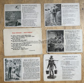 jm093 - lot of six German WW2 song postcard - often used for Feldpost