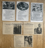 jm094 - lot of six German WW2 song postcard - often used for Feldpost