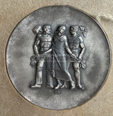 jm104 - For long service in the Pfälzische Wirtschaft (Palatine Industry) - in fitted case with swastikas - large size table medal