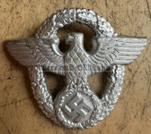 jm106 - original 3rd Reich police visor hat cap badge