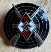 jm114 - HJ Hitlerjugend shooting proficiency marksmanship badge - RZM and maker marked M1/77