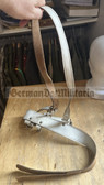 wo349 - Bundeswehr West German Army Feldjäger MP Military Police white leather belt and cross belt
