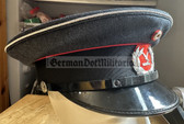 wo241 - Danish Fire Service uniform visor hat - FALCK ZONEN