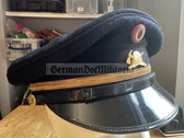 wo247 - c1950s/60s Danish Fire Service uniform visor hat - officer rank
