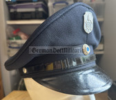 wo224 - c1950s/60s German Fire Service uniform visor hat - state of Rheinland Pfalz