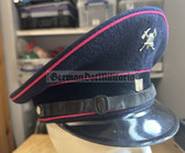 wo227 - c1950s/60s German Fire Service uniform visor hat - state of Schleswig Holstein