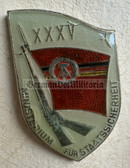 om224 - original MfS Stasi Staatssicherheit 35 years anniversary badge in box - Erich Mielke