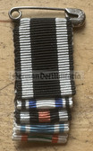 ac278 - original German WW1 medal ribbon buttonhole device - 5 medals
