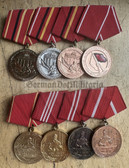 ac255 - 8 place parade medal bar for uniforms - KG Kampfgruppen Workers Militia
