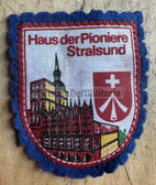 ac291 - original East German city of HAUS DER PIONIERE STRALSUND patch for use with backpacks, bags, shirts, etc