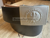 bw113 - black leather belt - Bundeswehr Army & Air Force - different lengths available