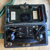 wo402 - c1982 dated East German FF62M military field phone with carry strap