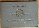 ac315 - East German Strafvollzug - Prison Service - Dienstbuch - Service ID book