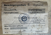 ac309 - East German driving licence penalty points card document