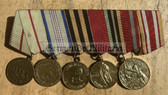 jm140 - superb Soviet WW2 Veteran Medal bar - includes Defence of Stalingrad, Defence of the Caucasus and more