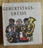 ob043 - c1988 miniature book - 40th anniversary of the DDR birthday illustrated poems