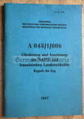 wb015 - c1987 NVA  DV Dienstvorschrift regulations - NATO & French Forces structure & equipment - Brigade to Platoon