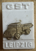 ac344 - c1950s GST paramilitary youth badge - Leipzig