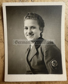 ac363 - c1941 dated female Reichsarbeitsdienst RADwJ portrait photo