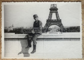 ac383 - Wehrmacht police with sleeve eagle patch visit Eiffel Tower in Paris