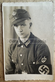 ac386 - RAD Reichsarbeitsdienst uniform studio portrait photo