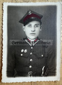 ac396 - pre WW2 Polish Army officer with sword studio portrait photo