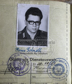 wd004 - active service NVA WDA Wehrdienstausweis document with dog tag - c1972 Freital with uniform photo