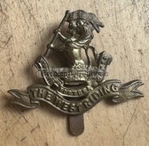 mp006 - original British Army cap badge - Duke of Wellingtons West Riding Regiment