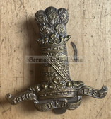 mp010 - original British Army cap badge - 11th Hussars (Prince Albert’s Own)