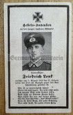 ac423 - German WW2 death card - 3rd AUgust 1943 in Orel in Russia - Unteroffizier - Friedrich Lenk