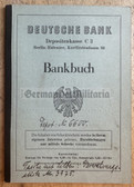 ac418 - pre 1945 Deutsche Bank Berlin Savings book with entries