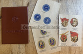 ac413 - GST squad record book and plates with award badges - paramilitary youth organisation