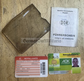 ac409 - c1987 East German driving licence and additional post 1990 ID cards - man from Bernau