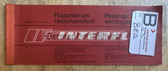 ac404 - Interflug - DDR Airline - c1974 flight ticket & luggage tags - Berlin to Vienna to Milan to Rome to Vienna