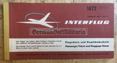 ac403 - Interflug - DDR Airline - c1966 flight ticket - Berlin to Prague and back