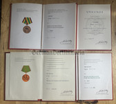 ag001 - MfS Stasi PKE set of award certificates - all issued by the Staatssicherheit